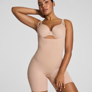 SPANXsculpt?  GoFigure Open-Bust Mid-Thigh Bodysuit | Chai