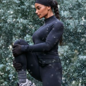 SPANX? Get Moving Brushed Contour Half Zip | Very Black