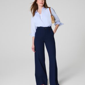 SPANXsupersmooth?  Stretch Twill Wide Leg Pant | Timeless Navy