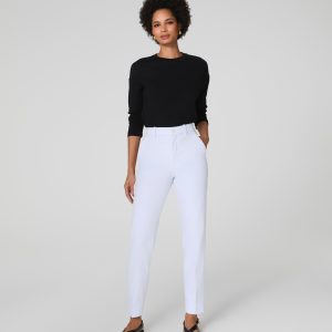 SPANXsupersmooth?  Stretch Twill Slim Straight Pant | Classic White