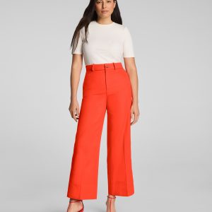 SPANXsupersmooth?  Stretch Twill Cropped Wide Leg Pant | Sunset Coral