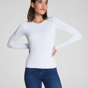 SPANXsmooth?  Jersey Crewneck Long Sleeve Top | Classic White