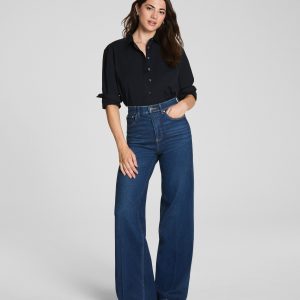 SPANXshape?  Authentic 360 Wide Leg Jeans | Adriatic Blue