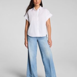 SPANXsupersmooth?  Authentic 360 Lightweight Super Wide Leg Jeans | Seaside Blue