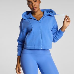 SPANX? BoostUp Cotton Fleece Full Zip Hoodie | Aster