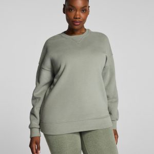 SPANX? BoostUp Cotton Fleece Crewneck Tunic | Sage Brush