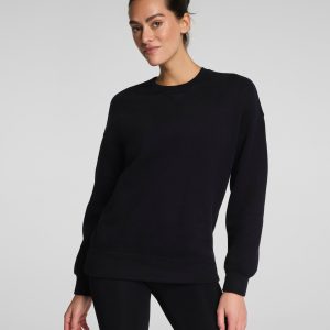 SPANX? BoostUp Cotton Fleece Crewneck Tunic | Very Black