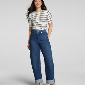 SPANXshape?  Authentic 360 Cuffed Horseshoe Jeans | Adriatic Blue