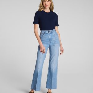 SPANXshape?  Authentic 360 Raw Hem Kick Flare Jeans | Seaside Blue