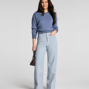 SPANXsupersmooth?  Stretch Twill Wide Leg Pant with Patch Pockets | Himalayan Cloud