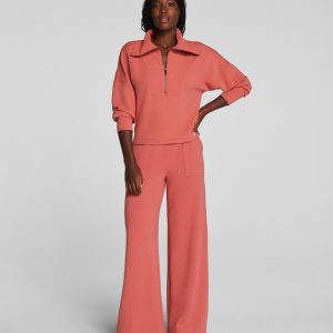 SPANX AirEssentials? French Rib Wide Leg Pant | Clay