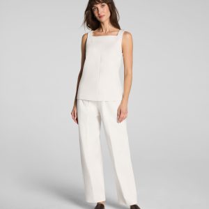 SPANX? Ponte Pleated Tapered Pant | Ivory