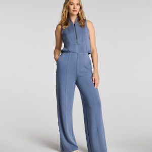 SPANX AirEssentials? Shawl Collar Half Zip Jumpsuit | Rain