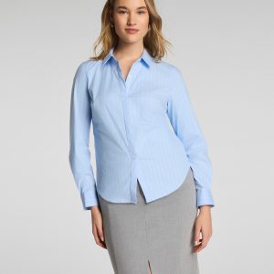 SPANX? Poplin No-Gape Tailored Button-Down | Peak/Classic White