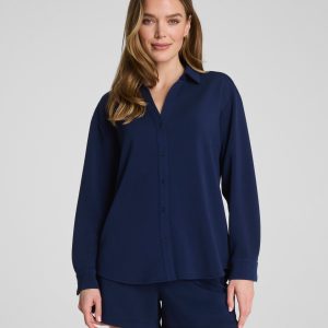 SPANX? AirEssentials? Oversized Button Down  | Timeless Navy