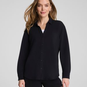 SPANX? AirEssentials? Oversized Button Down  | Very Black