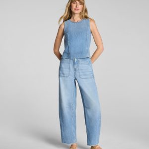 SPANXsupersmooth?  Authentic 360 Lightweight Utility Barrel Leg Jeans | Seaside Blue