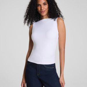 SPANXsmooth?  Jersey High Neck Tank | Classic White