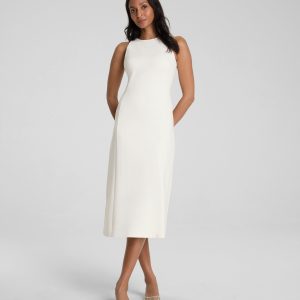 SPANX? Ponte Sleeveless A-Line Midi Dress | Ivory