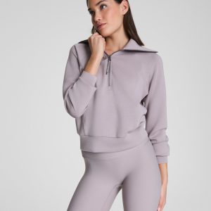 SPANX AirEssentials? Half Zip | Coastal Fog