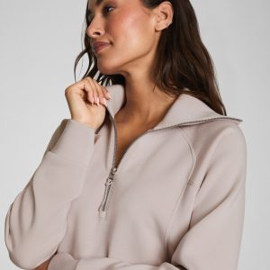 SPANX AirEssentials? Half Zip | French Grey