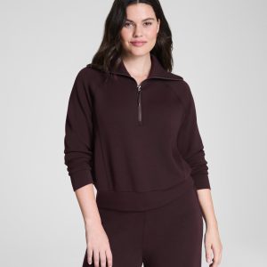 SPANX AirEssentials? Half Zip | Truffle Brown