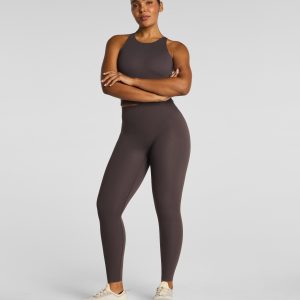 SPANXshape?  BodyLine Full-Length Leggings with Mid-Tummy Compression | Dark Cacao