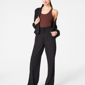 SPANXsmooth?  On the Move Wide Leg Pant | Very Black