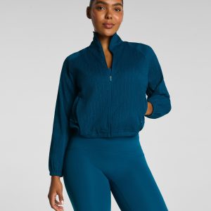 SPANX? BoostUp Glow Weave Full Zip Jacket | Deep Cove