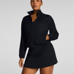 SPANX? BoostUp Glow Weave Full Zip Jacket | Very Black