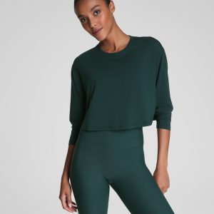 SPANX? Outpace Cropped Long Sleeve Top | Meridian