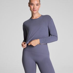 SPANX? Outpace Cropped Long Sleeve Top