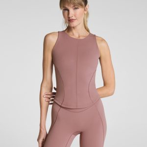SPANX? PowerPlay High Neck Shelf Tank | Rosa