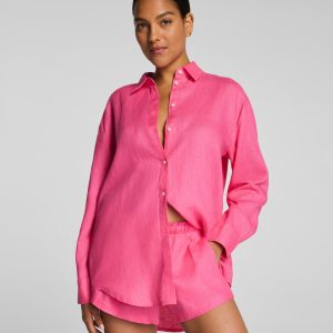 SPANX? Beach Button Down | Hibiscus