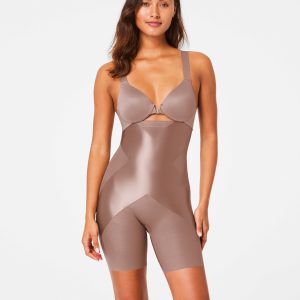SPANXshape?  Satin-X? High-Waisted Mid-Thigh Short | Cafe Au Lait